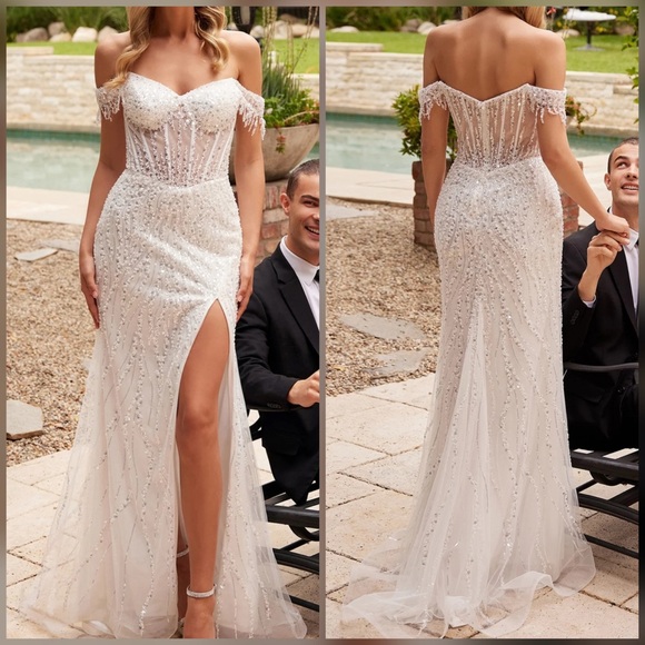 Boutique | Dresses | Sparkly Beaded Wedding Reception Dress Or Formal ...
